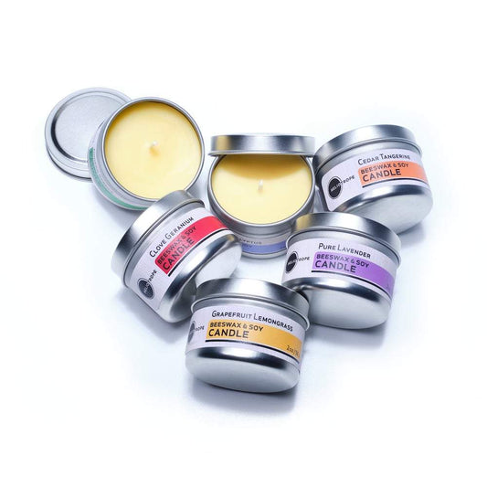 Beeswax & Soy Travel Candles - NOW 50% OFF